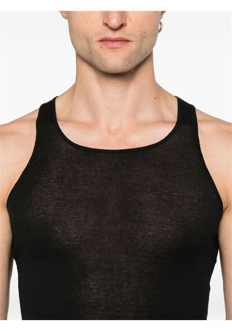 canotta basic rib uomo nera RICK OWENS | RU02E1150 MR09
